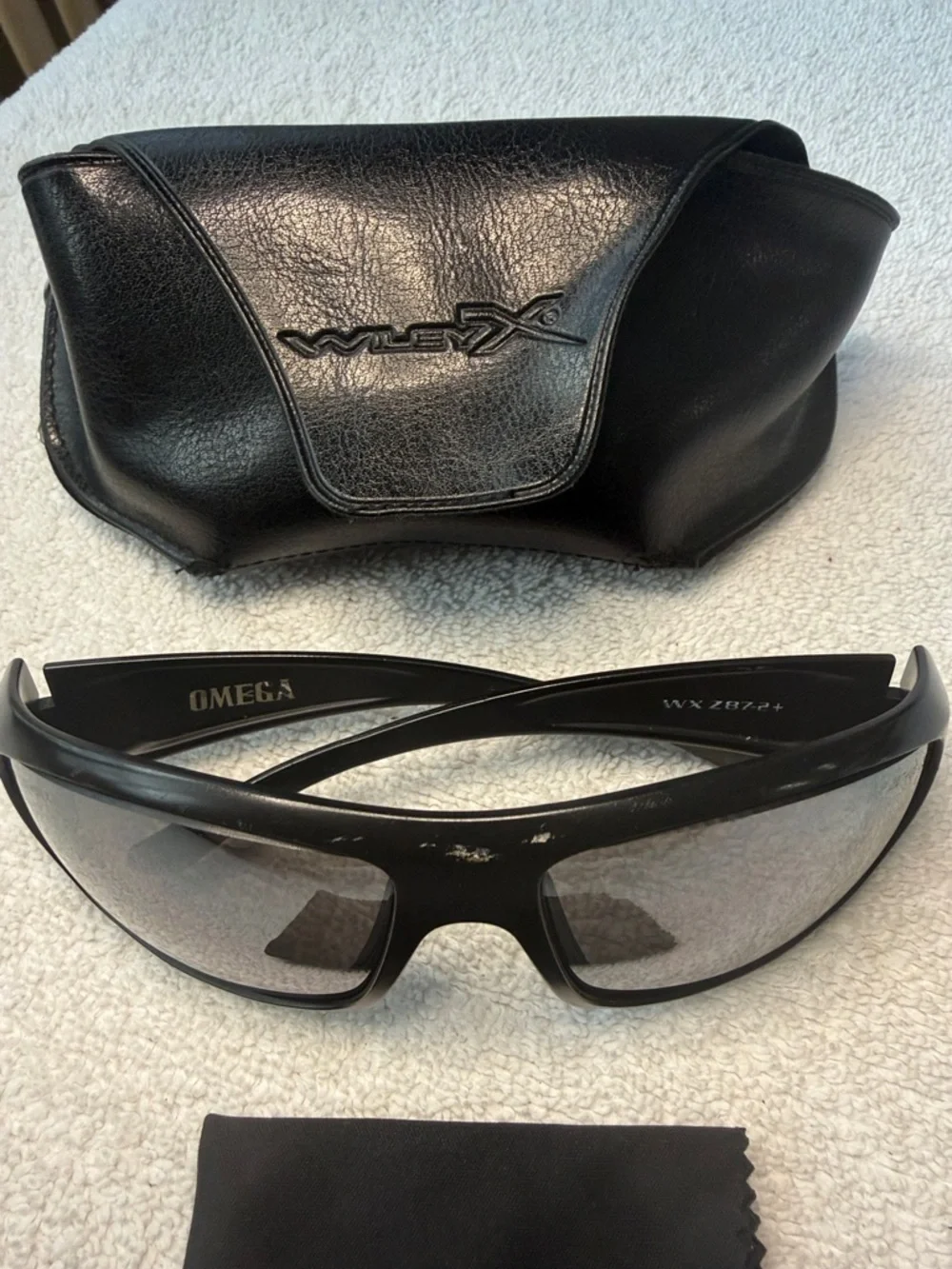 Wiley X Omega Black Tactical Wrap Sport Shock Designer Sunglasses